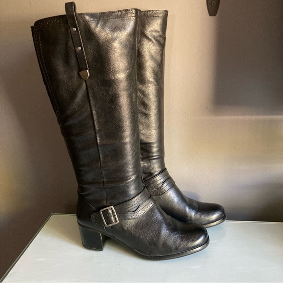 Black Laura Ashley Knee-High Boots - Picture 2 of 7